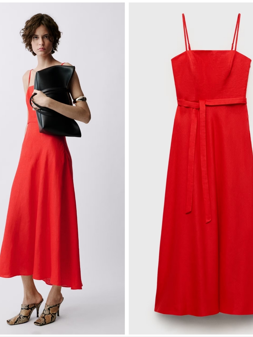MANGO Linen Dress